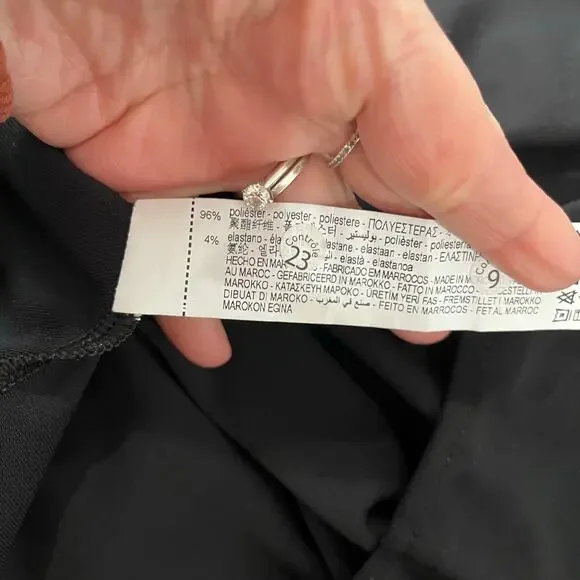 Zara Black Draped Midi Dress XS NWT Elegant Minimalist Cocktail Chic - Picture 4 of 6